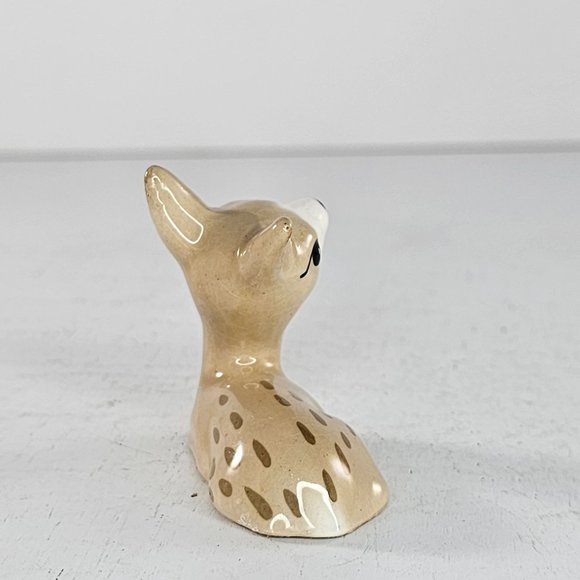 Vintage Szeiler England Deer Fawn Miniature Figurine Head Up - Picture 4 of 6